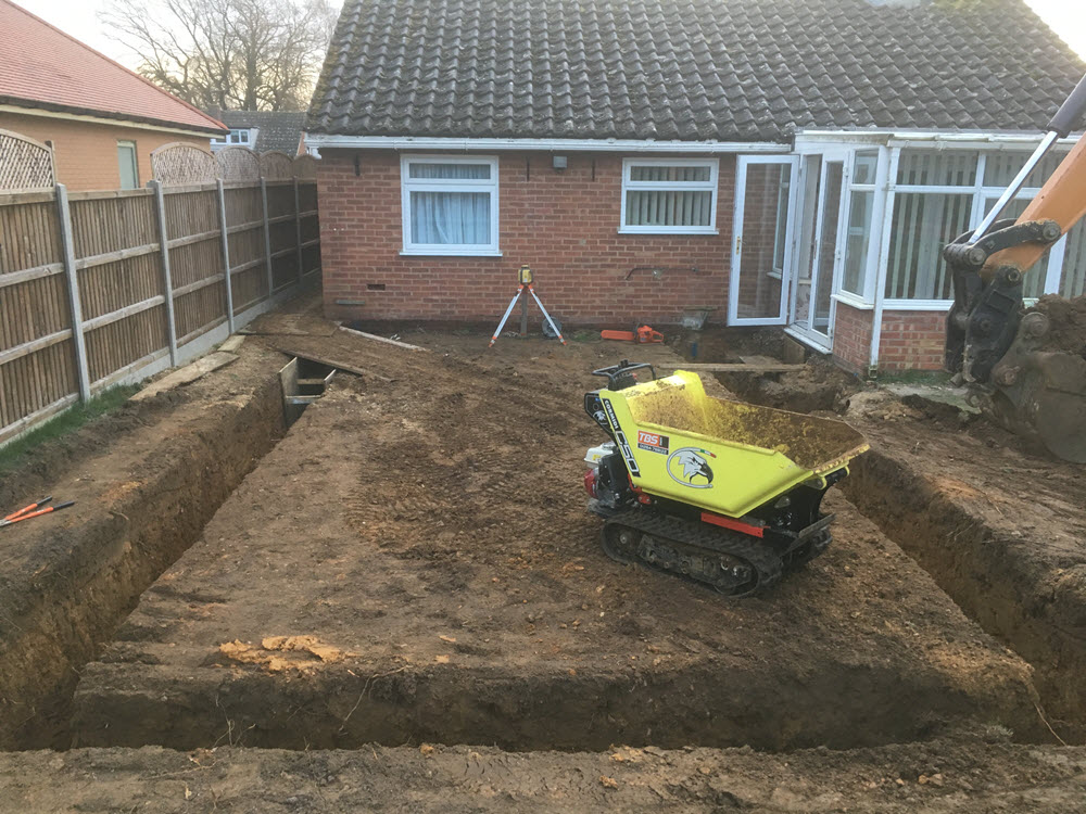 Full Groundworks Package for Bungalow Extension, Elmswell Finch