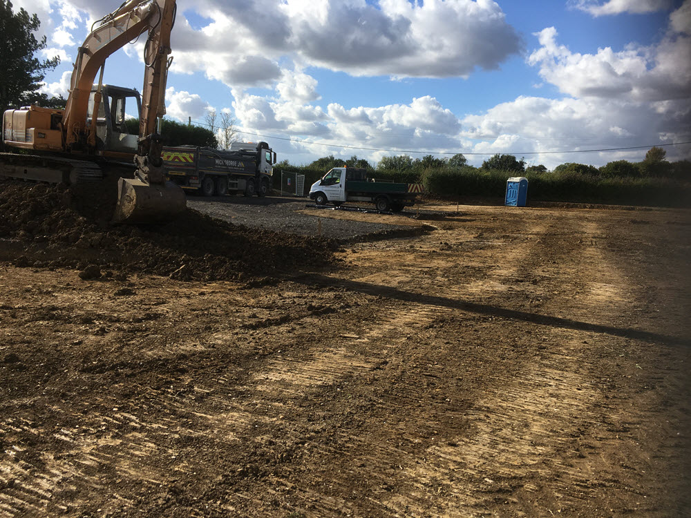 Clear site & foundations for 3 new houses, Kirtling
