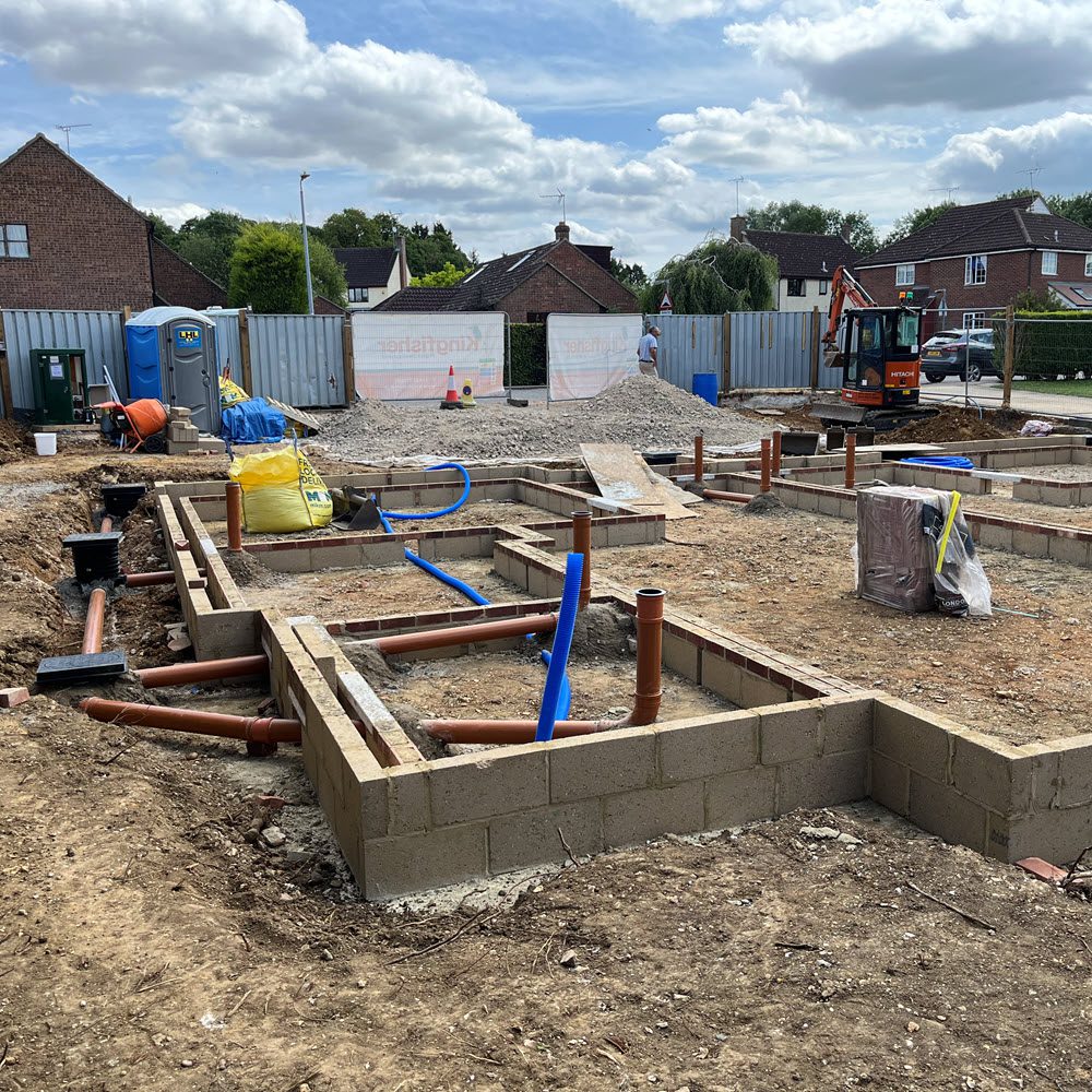 Demolition and groundworks for two new dwellings in Steeple Bumpstead