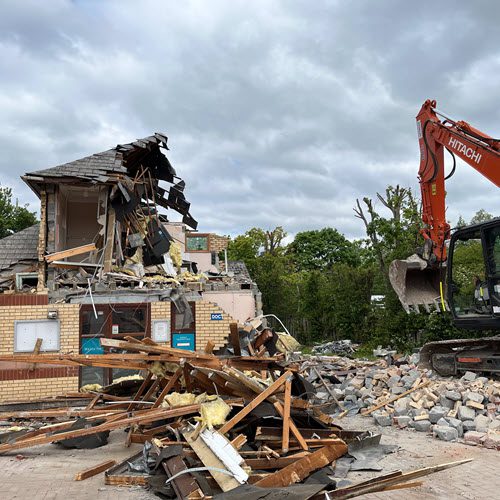 Demolition and groundworks for two new dwellings in Steeple Bumpstead