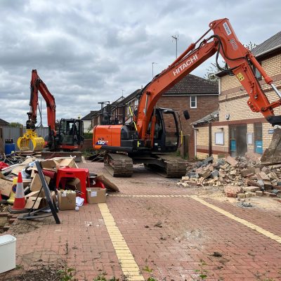 Demolition of former surgery building underway in Steeple Bumpstead