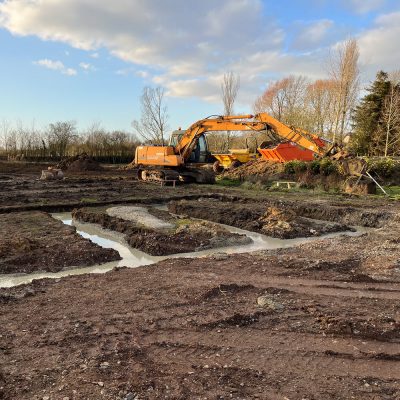 Excavation and foundation works for new house in Haughley Green