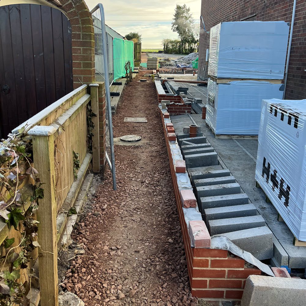 Groundworks completed and ready for extension build in Burwell