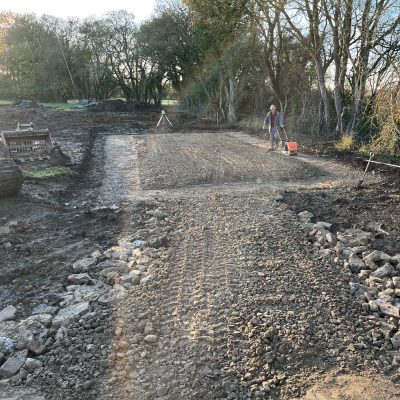 Groundworks for annex foundations in Great Sampford