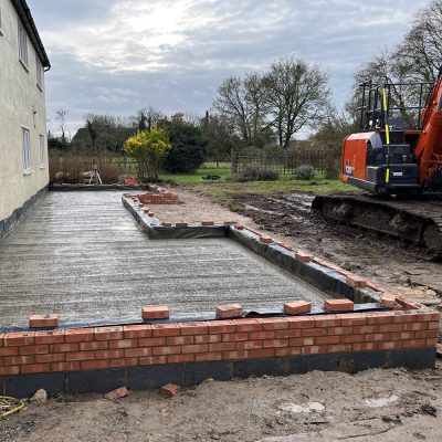 Groundworks to DCP for extension foundations in Great Sampford