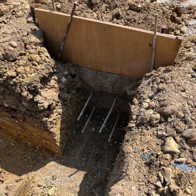 Shutters in groundworks to ensure structural stability for foundations