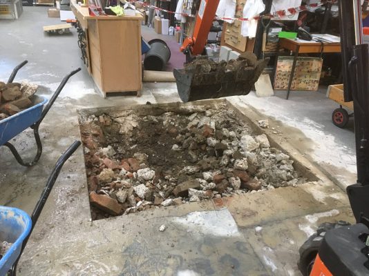 Bury St Edmunds - Diamond cutting concrete floor in warehouse