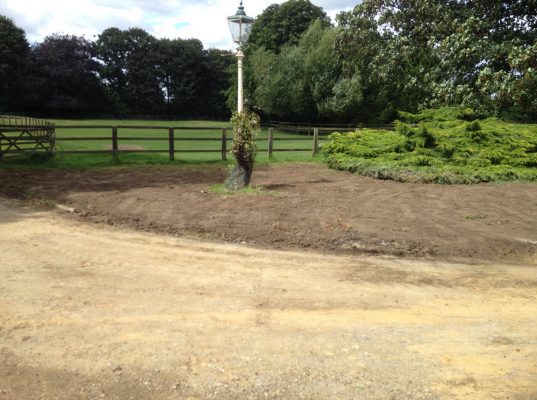 Coney Weston - Reinstated ground following excavation works