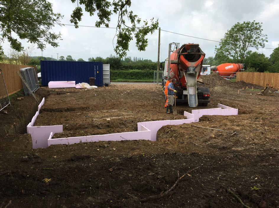 Cotton - trenches for groundworks in Suffolk