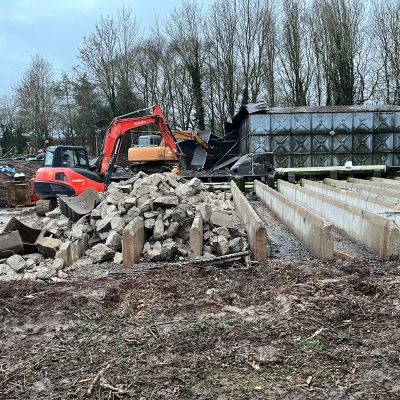 Demolition of tanks, pipework and concrete in Keddington