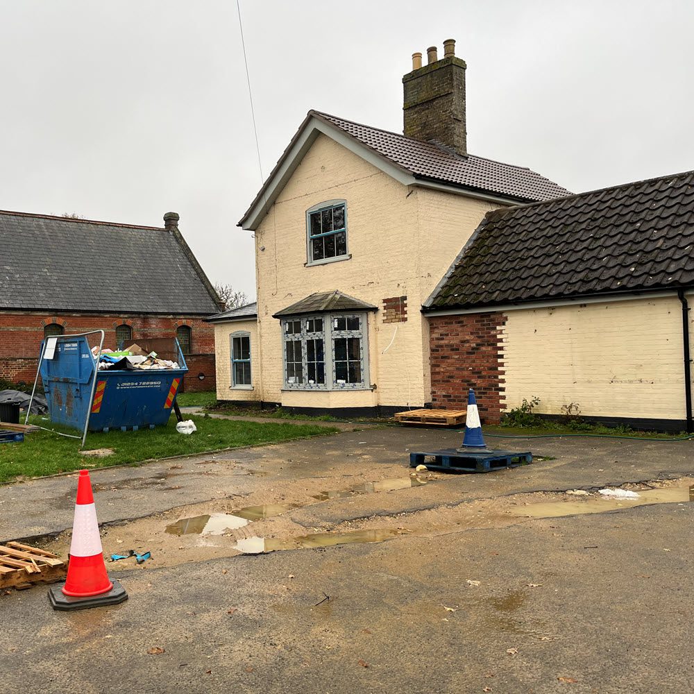 Groundworks preparation for pub refurbishment in Elmswell