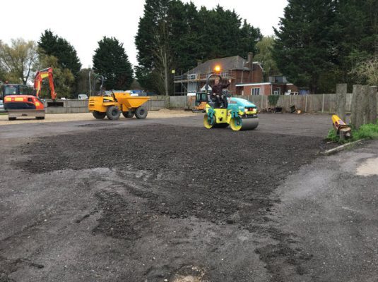 Ground levelling and resurfacing works in Haverhill