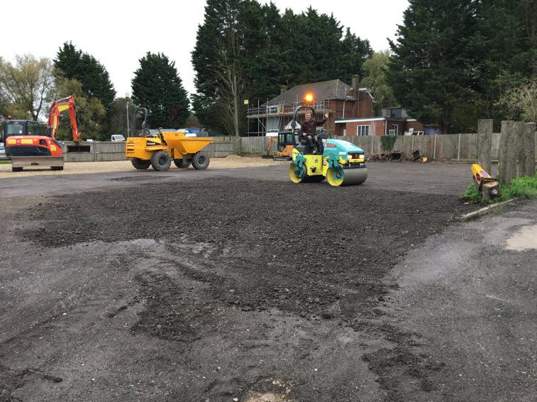 Ground levelling and resurfacing works in Haverhill