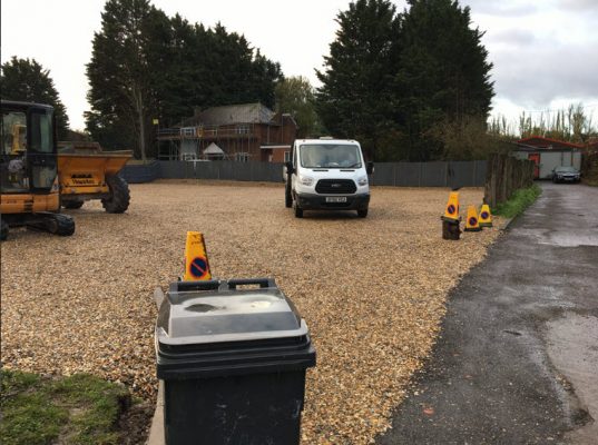Completed resurfaced car park in Haverhill Suffolk