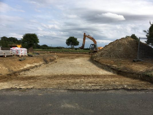 Kirtling - Excavation and roadway construction for new houses