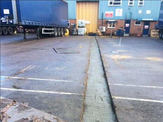 Newmarket - Concrete and tarmac reinstatement in industrial yard