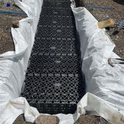 Reinforcement installed for concrete raft foundation in Weatherden