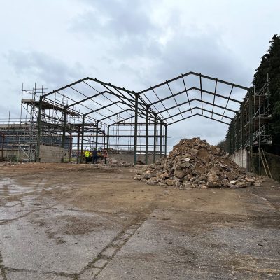 Removal of grain bins and machinery and concrete in Risby Suffolk