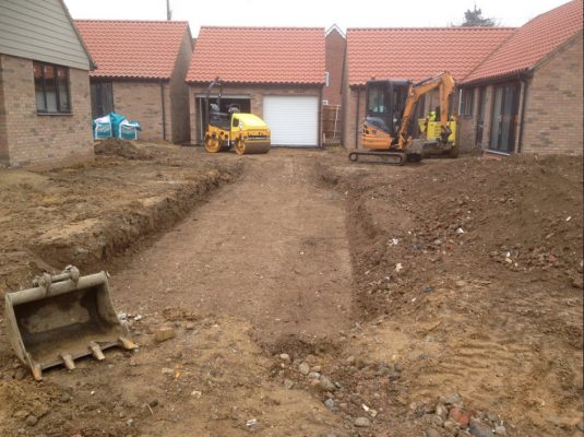 Risby - Groundworks including drainage and driveways for development
