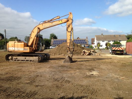 Risby - site cleared for 4 bungalows