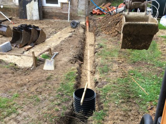 Foundations and drainage installation in Wetherden Suffolk