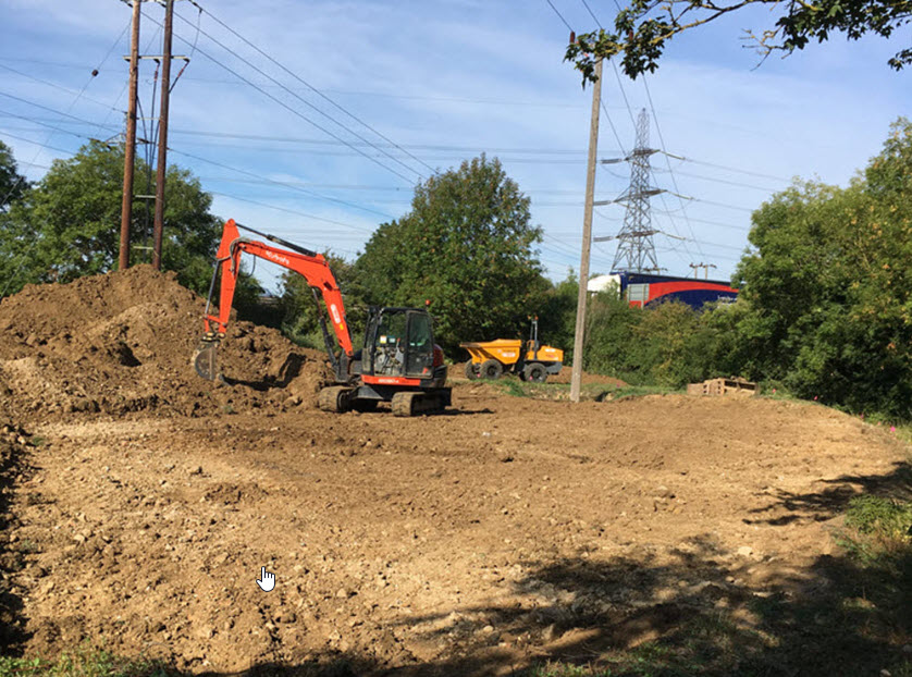 Earth moving and commercial site preparation in Eaton Socon