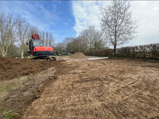 Excavation of car park in Elmswell