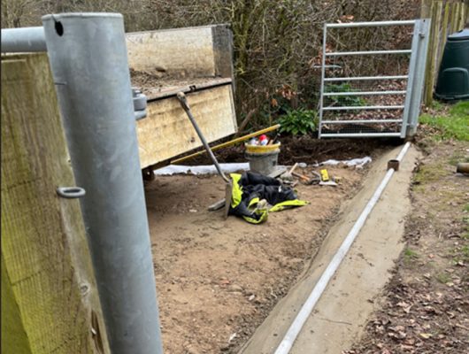 Edging for car park in Elmswell