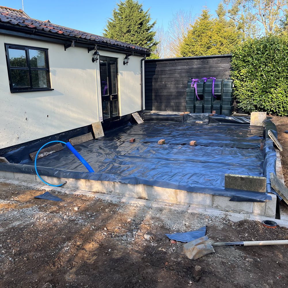 Full groundworks package to DPC for new dwelling in Elmswell