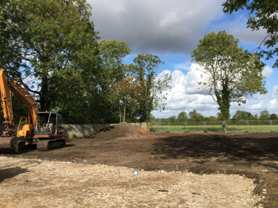 Completed hardstanding area in Cambridge