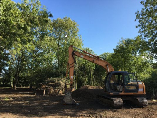 Site clearance and excavation works in Great Eversden