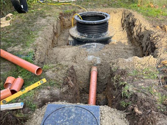Services installed for static caravan site in Great Ashfield