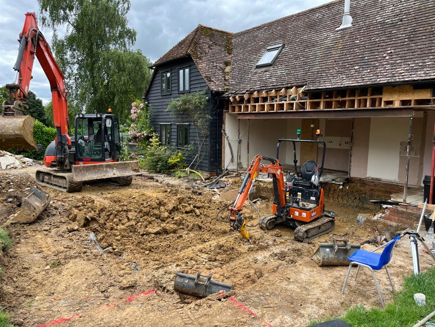 Extension groundwork package in Great Easton