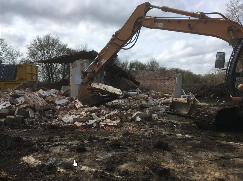 Demolition and asbestos removal works in Haverhill Suffolk
