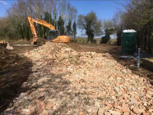 Cleared site following demolition and waste removal in Haverhill