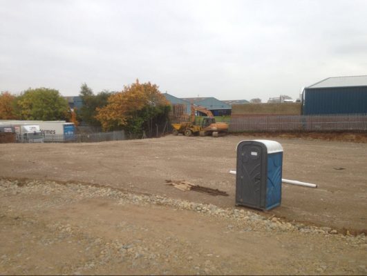 Excavation and ground levelling for car park in Newmarket