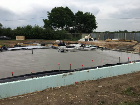 Foundations installation for new house in Wetherden