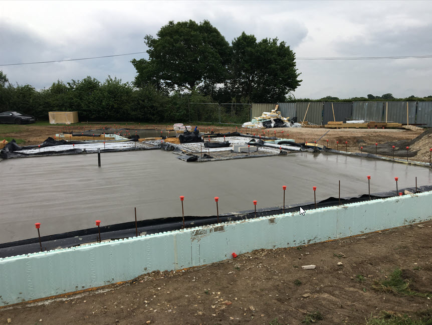 Foundations installation for new house in Wetherden